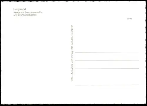 ÄLTERE POSTKARTE HELGOLAND REEDE MIT SEEBÄDERSCHIFFEN UND BRANDUNGSBOOTEN MS DAMPFER Schiff ship postcard Ansichtskarte