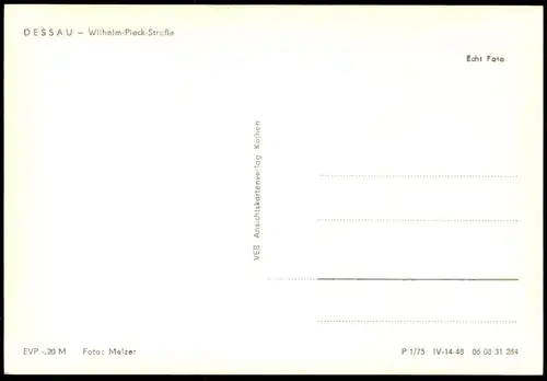 ÄLTERE POSTKARTE DESSAU WILHELM PIECK STRASSE ARCHITEKTUR IFA LKW DDR truck Ansichtskarte AK cpa postcard