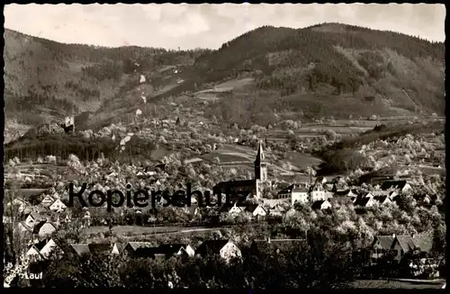 ÄLTERE POSTKARTE LAUF NÖRDLICHER SCHWARZWALD PANORAMA black forest Ansichtskarte postcard cpa AK