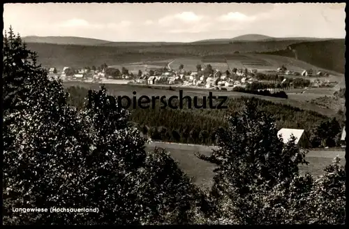 ÄLTERE POSTKARTE LANGEWIESE HOCHSAUERLAND GASTHOF PENSION GILSBACH PANORAMA Winterberg Sauerland AK Ansichtskarte cpa