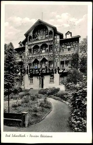ÄLTERE POSTKARTE BAD SCHWALBACH PENSION QUISISANA HOTEL Ansichtskarte AK postcard cpa