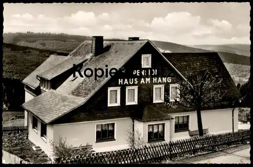 ÄLTERE POSTKARTE LANGEWIESE HOCHSAUERLAND PENSION HAUS AM HANG WILHELM MARTIN Winterberg Sauerland AK Ansichtskarte cpa