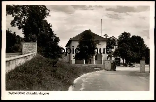 ALTE POSTKARTE EICHSTÄTT JÄGERKASERNE KASERNE Schranke Wachposten Ansichtskarte AK cpa postcard