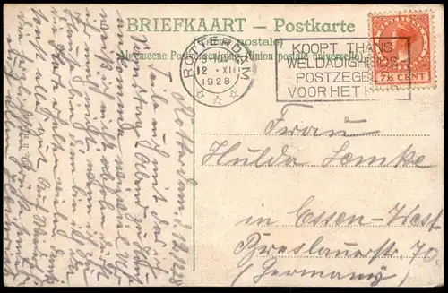 ALTE POSTKARTE ROTTERDAM INDUSTRIESCHOOL VOOR MEISJES School Schule für Mädchen Mädchenschule postcard Ansichtskarte