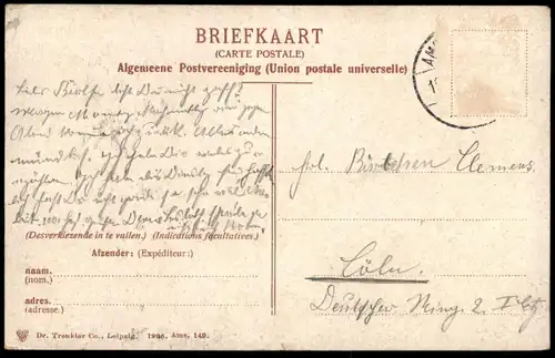 ALTE POSTKARTE AMSTERDAM SINGEL BIJ HET KONINGSPLEIN Schiff ship Nederland netherlands Pays-Bas postcard Ansichtskarte