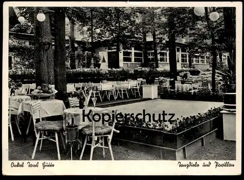 ALTE POSTKARTE BERLIN ZEHLENDORF ONKEL TOMS HÜTTE TANZDIELE UND PAVILLON COCKTAIL SEKT cpa postcard AK Ansichtskarte