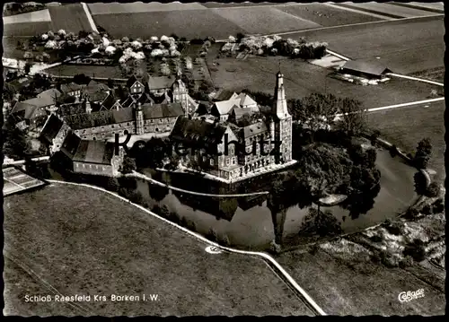 ÄLTERE POSTKARTE SCHLOSS RAESFELD LUFTBILD FLIEGERAUFNAHME Kreis Borken castle chateau Ansichtskarte cpa AK postcard