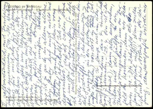 ÄLTERE POSTKARTE FREIBURG IM BREISGAU HASLACH WEINGARTEN BINZENGRÜN BISCHOFSLINDE PANORAMA Ansichtskarte postcard cpa AK