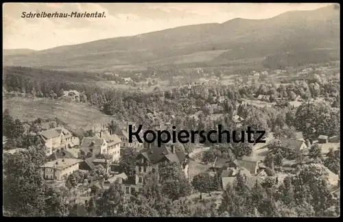 ALTE POSTKARTE SCHREIBERHAU-MARIENTAL IM RIESENGEBIRGE PANORAMA Karkonosze Krkonose Ansichtskarte cpa postcard