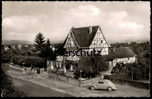 ÄLTERE POSTKARTE ITTENBACH KÖNIGSWINTER HOTEL VILLA KÄTHE VW KÄFER SIEBENGEBIRGE BES. PETER EUDENBACH AK cpa postcard