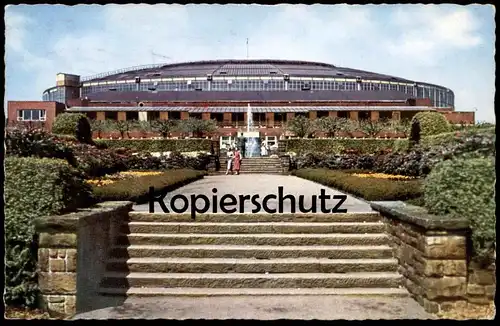 ÄLTERE POSTKARTE DORTMUND WESTFALENHALLE UND ROSENTERRASSE HALLE Veranstaltungshalle AK cpa postcard Ansichtskarte