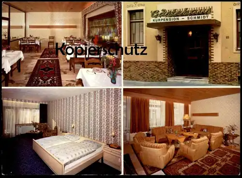 ÄLTERE WERBE-POSTKARTE BAD NEUENAHR GÄSTEHAUS KURPENSION SCHMIDT HANS-FRICK-STRASSE 10 Ansichtskarte cpa postcard