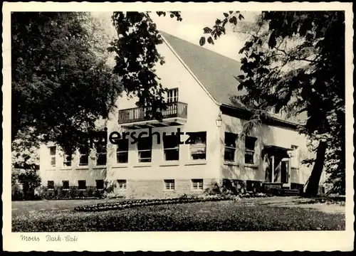 ÄLTERE POSTKARTE MOERS PARK-CAFÉ Ansichtskarte AK cpa postcard
