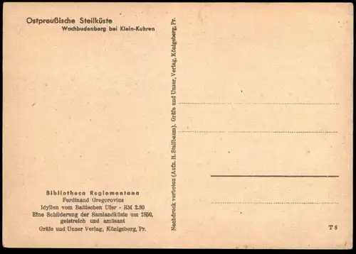 ALTE POSTKARTE WACHBUDENBERG FILINO KLEIN-KUHREN KALININGRAD SAMLAND OSTPREUSSEN Ansichtskarte AK cpa postcard
