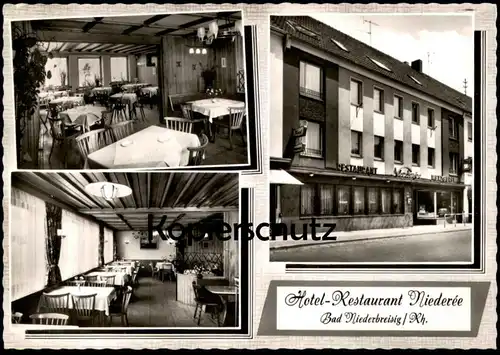 ÄLTERE POSTKARTE BAD NIEDERBREISIG HOTEL NIEDERÉE TELEFON AMT BROHL EIGENE METZGEREI BREISIG Ansichtskarte AK postcard