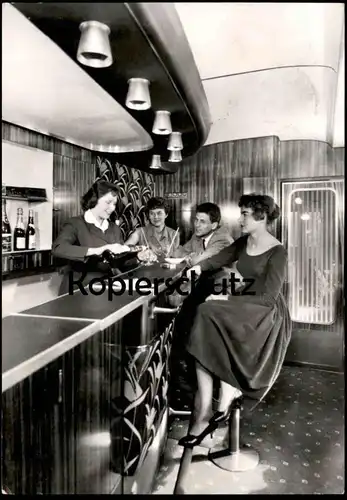 ÄLTERE POSTKARTE TEE BAR TRANS EUROPA EXPRESS DSG DAS ROLLENDE HOTEL Eisenbahn Zug train Waggon postcard Ansichtskarte