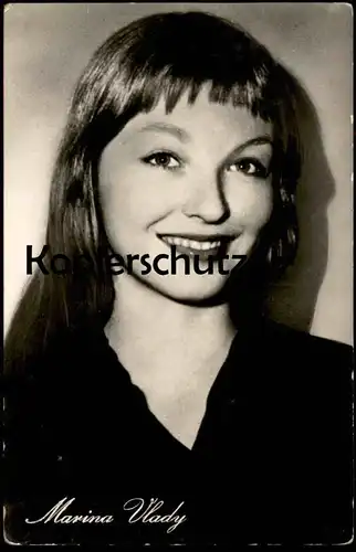 ALTE KARTE MARINA VLADY FILM-SCHAUSPIELERIN STARFOTO VEB PROGRESS BERLIN DDR actress postcard Ansichtskarte AK cpa