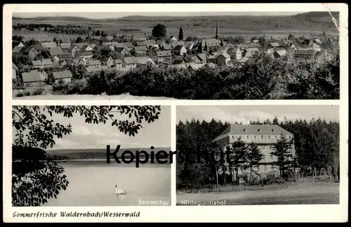 ÄLTERE POSTKARTE WALDERNBACH WESTERWALD HILDEGARDISHOF SEEWIEHER PANORAMA MENGERSKIRCHEN Ansichtskarte AK postcard cpa