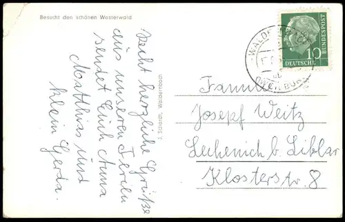 ÄLTERE POSTKARTE WALDERNBACH WESTERWALD HILDEGARDISHOF SEEWIEHER PANORAMA MENGERSKIRCHEN Ansichtskarte AK postcard cpa