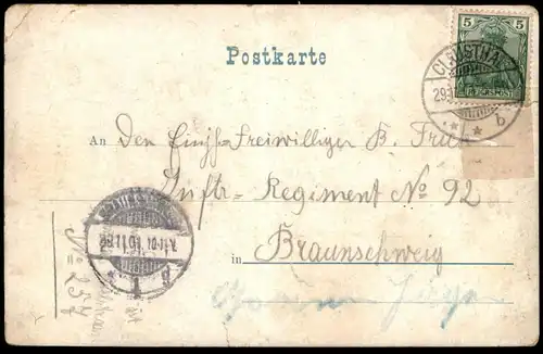 ALTE POSTKARTE CLAUSTHAL-ZELLERFELD JOHANNESER KURHAUS VERGOLDETE FENSTER GIEBEL OBERHARZ Ansichtskarte cpa postcard