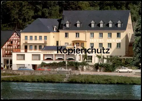 ÄLTERE POSTKARTE BRODENBACH ANKERTERRASSE HOTEL ANKER WILLI HANNES Gemeinde Rhein-Mosel Kobern-Gondorf Ansichtskarte cpa