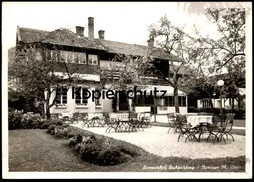 ÄLTERE POSTKARTE RUHPOLDING SONNENHOF BESITZER MARTIN HEILE GARTEN TERRASSE AK Ansichtskarte cpa postcard