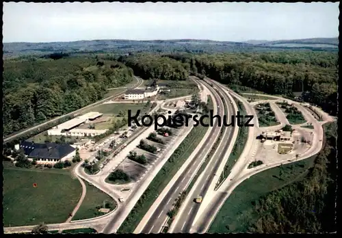 ÄLTERE POSTKARTE AUTOBAHN-RASTHAUS IM SPESSART MOTEL ROHRBRUNN RASTSTÄTTE motorway highway autoroute Ansichtskarte cpa