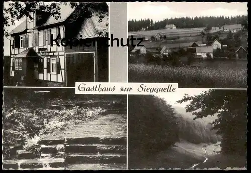 ÄLTERE POSTKARTE GROSSENBACH GASTHAUS ZUR SIEGQUELLE BAD LAASPHE SIEG EWALD SCHNEIDER AK cpa postcard Ansichtskarte