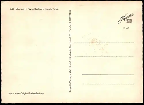 ÄLTERE POSTKARTE RHEINE EMSBRÜCKE Ems Brücke Ansichtskarte AK postcard cpa