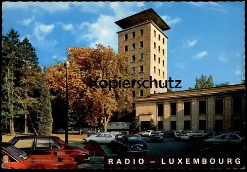 ÄLTERE POSTKARTE RADIO LUXEMBOURG VOITURES AUTOS CARS LUXEMBURG 1974 Ansichtskarte pa postcard AK