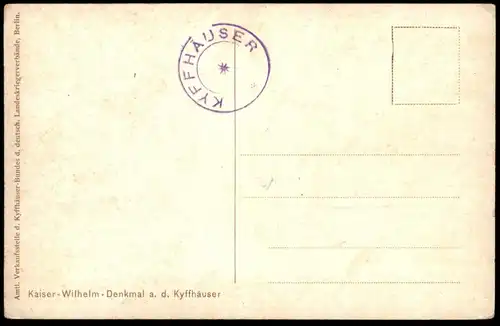 ALTE POSTKARTE KAISER WILHELM DENKMAL KYFFHÄUSER WIRTSCHAFT REITERSTANDBILD BARBAROSSA Monument Ansichtskarte postcard