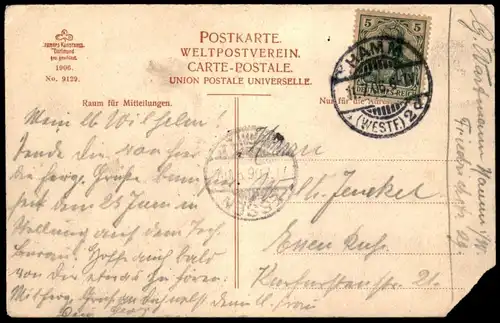 ALTE POSTKARTE HAMM IN WESTFALEN OBERLANDESGERICHT 1906 Gericht court Ansichtskarte AK cpa postcard