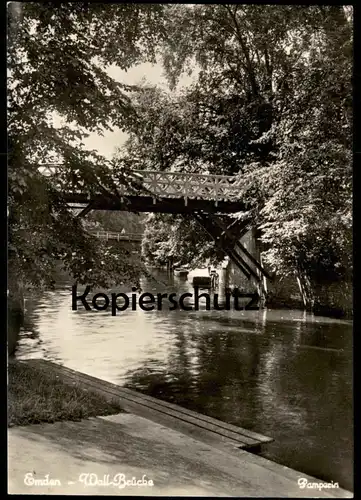 ÄLTERE POSTKARTE EMDEN WALL-BRÜCKE WALLBRÜCKE VERLAG FRIEDA PAMPERIN Ansichtskarte postcard cpa AK