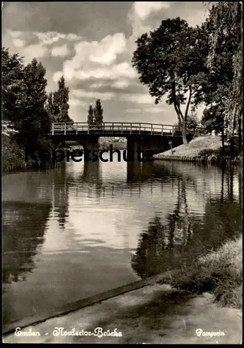 ÄLTERE POSTKARTE EMDEN NORDERTOR-BRÜCKE NORDERTOR VERLAG FRIEDA PAMPERIN Nordertorbrücke Ansichtskarte postcard cpa AK