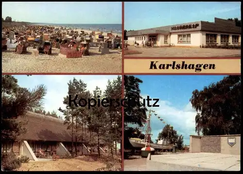 ÄLTERE POSTKARTE KARLSHAGEN USEDOM HO-GASTSTÄTTE NORDKAP FERIENHEIM VEB LEIPZIGER SÜSSWARENBETRIEBE AK cpa postcard