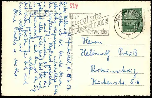 ÄLTERE POSTKARTE WOLFENBÜTTEL STADTBAD FREIBAD SCHWIMMBAD GASTSTÄTTE R. ERDELEN bath Ansichtskarte AK cpa postcard