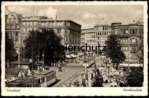 ÄLTERE POSTKARTE DÜSSELDORF CORNELIUSPLATZ METRO GOLDWYN CREME MOUSON ZIGARREN FLIES Ansichtskarte AK cpa postcard