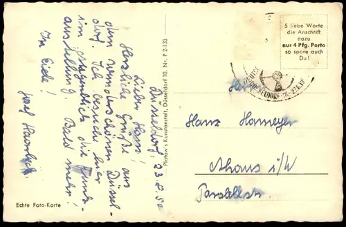 ÄLTERE POSTKARTE DÜSSELDORF CORNELIUSPLATZ METRO GOLDWYN CREME MOUSON ZIGARREN FLIES Ansichtskarte AK cpa postcard
