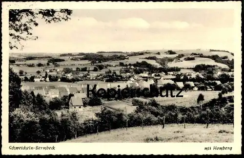 ALTE POSTKARTE SCHWEICHELN-BERMBECK MIT HOMBERG PANORAMA HIDDENHAUSEN Ansichtskarte AK cpa postcard