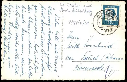 ÄLTERE POSTKARTE WILSTER IN HOLSTEIN AM MARKT COLOSSEUM HAFEN FRACHTSCHIFF SENIA AK Ansichtskarte cpa postcard