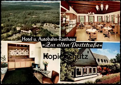ÄLTERE POSTKARTE HOTEL AUTOBAHN-RASTHAUS SIEGBURG ZUR ALTEN POSTSTRASSE RASTSTÄTTE motorway highway autoroute postcard