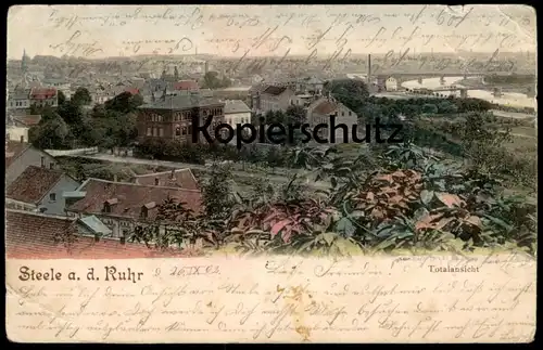 ALTE POSTKARTE ESSEN STEELE TOTALANSICHT PANORAMA Total Gesamtansicht Ansichtskarte postcard cpa AK