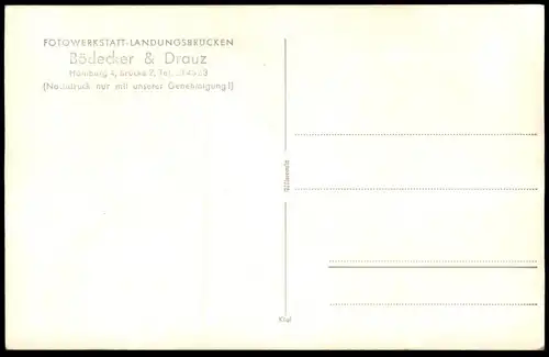 ALTE FOTO POSTKARTE HAMBURG HAMBURGER HAFEN GROSSE HAFEN-RUNDFAHRT HAMBURG BÖDECKER & DRAUZ Schiff harbour Dampfer ship