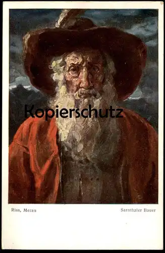 ALTE KÜNSTLER POSTKARTE SARNTHALER BAUER THOMAS RISS MERAN SARNTALER SARNTAL SARNTHEIN Ansichtskarte AK postcard