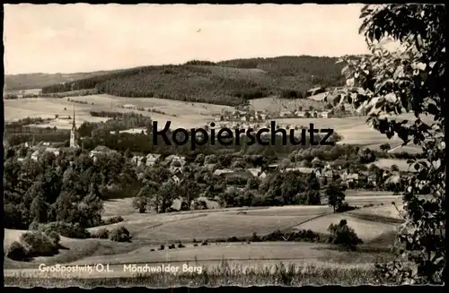 ÄLTERE POSTKARTE GROSSPOSTWITZ OBERLAUSITZ MÖNCHWALDER BERG PANORAMA SACHSEN Budestecy Ansichtskarte postcard cpa AK
