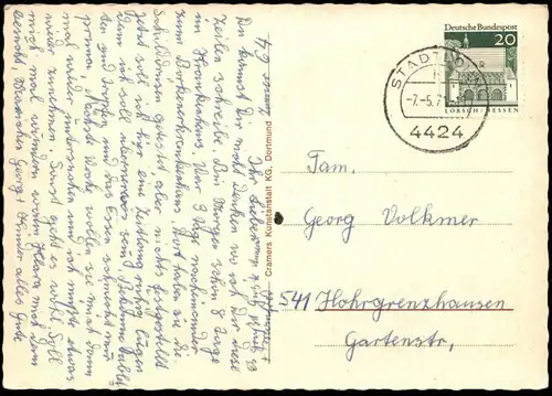 ÄLTERE POSTKARTE STADTLOHN WESTFALEN TEXTIL- UND TÖPFERSTADT AN DER BERKEL BERKELMÜHLE KRANKENHAUS LOSBERG FREIBAD AK