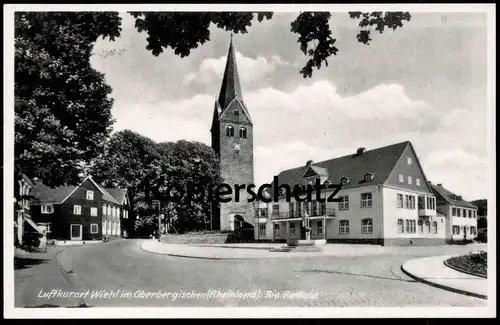 ALTE POSTKARTE LUFTKURORT WIEHL IM OBERBERGISCHEN RHEINLAND AM RATHAUS Ansichtskarte AK postcard cpa