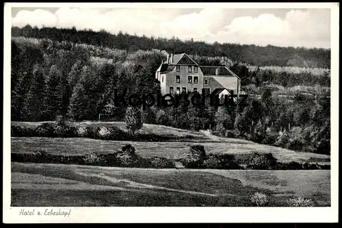ALTE POSTKARTE HOTEL ZUM ERBESKOPF DEUSELBACH HOCHWALD THALFANG LANDPOSTSTEMPEL 22b ÜBER HERMESKEIL Ansichtskarte cpa