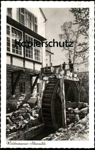 ÄLTERE POSTKARTE WALDRESTAURANT SILBERMÜHLE LEOPOLDSTAL TEUTOBURGER WALD WASSERMÜHLE WASSERRAD Horn Bad Meinberg AK cpa