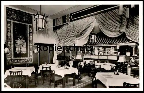 ALTE POSTKARTE MANNHEIM CHINA-RESTAURANT MANDARIN ORIGINAL CHINESISCHE KÜCHE & AUSSTATTUNG Ansichtskarte AK postcard cpa